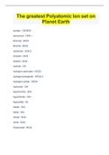 The greatest Polyatomic Ion set on  Planet Earth