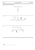 Organic Chemistry Homework 4 (blank)