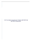 VATI Test Bank Comprehensive Predictor REVIEW Fall 2022 2023, 160 questions.