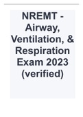  NREMT - Airway, Ventilation, & Respiration Exam  (verified)