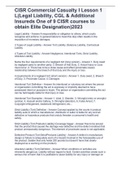 CISR Commercial Casualty I Lesson 1 L(Legal Liability, CGL & Additional Insureds One of 9 CISR courses to obtain Elite Designation)2023