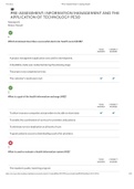 PRE-ASSESSMENT: INFORMATION MANAGEMENT AND THE APPLICATION OF TECHNOLOGY PESO 