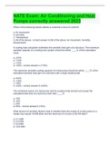 NATE Exam: Air Conditioning and Heat Pumps correctly answered 2023