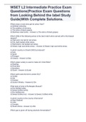 WSET L2 Intermediate Practice Exam Questions(Practice Exam Questions from Looking Behind the label Study Guide)With Complete Solutions.