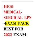 HESI PN MED SURG EXAM PACK