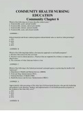 COMMUNITY HEALTH NURSING EDUCATION Community Chapter 6