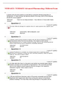 NURS 6521 / NURS6521 Advanced Pharmacology Midterm Exam (GRADED A) Question and Answers | Latest Update | 100% Verified Solutions