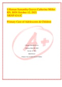 I-Human Samantha Graves Catherine Miller RN, BSN October 12, 2021 NRNP 6541C  Primary Care of Adolescents & Children