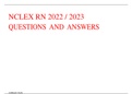 NCLEX RN 2022 / 2023  QUESTIONS AND ANSWERS