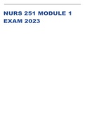 NURS 251 MODULE 1  EXAM 2023