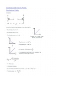 Grade 12 IEB Physical Science (Physics) Gravitational and Electric fields (Section D) summary & notes