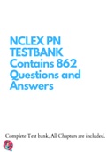 NCLEX PN TESTBANK Contains 862 Questions and Answers