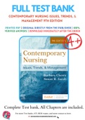 Test Bank for Contemporary Nursing Issues, Trends, & Management 9th Edition by Barbara Cherry, Susan Jacob Chapter 1-28 Complete Guide A+