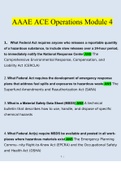 AAAE ACE Operations Module 1  - 4 Security Training Course Exam Bundle Pack Questions and Answers (2022/2023) (Verified Bundle)