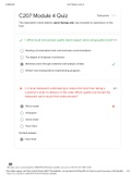 WGU C207 OA Self Assessment, Module 1 - 6 Quiz & Partial test,  Test Questions with Answers