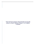 TEST BANK Psychiatric Mental Health Nursing 8th edition by Shelia Videbeck |Chapter 1-24 Complete TestBank|