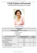 ETOH Withdrawal/Pneumonia UNFOLDING Reasoning Case Study - Elena Acosta, 54 years old