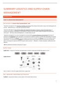 Samenvatting  Slides en Lesnotities Logistics & Supply Chain Management (F710416A;Ugent;2022)