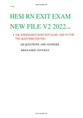 HESI RN EXIT EXAM NEW FILE V2 2022