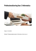 Professionalisering fase 2 Informatica (Portfolio fase 2) 