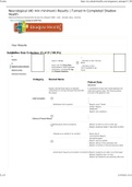 Neurological (40 min minimum) Results | Turned In Completed Shadow Health Advanced Physical Assessment Across the Lifespan (FNP) - USU -  msn572