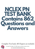 NCLEX PN TESTBANK Contains 862 Questions and Answers