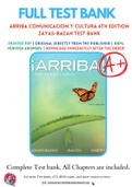 Test Bank For Arriba Comunicacion y cultura 6th Edition By Eduardo Zayas-Bazan. ISBN: 9780205203338