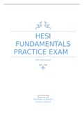 HESI 102 HESI Fundamentals Practice Exam Spring 2022- Chamberlain College