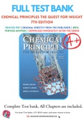 Test Bank for Chemical Principles The Quest for Insight 7th Edition by Peter Atkins; Loretta Jones; Leroy Laverman