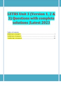 LETRS Unit 3 (Version 1, 2 & 3) Questions with complete solutions |Latest 2023