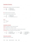 Grade 12 IEB Physical Science (Chemistry) Quantitative Chemistry (Section A)  summary & notes 