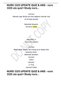 NURS 3325 UPDATE QUIZ & ANS - nurs 3325 uta quiz1 Study nurs...