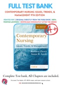 Test Bank for Contemporary Nursing Issues, Trends, & Management 9th Edition by Barbara Cherry, Susan Jacob Chapter 1-28 Complete Guide A+