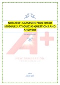 NUR 2989 -CAPSTONE PROCTORED MODULE 3 ATI QUIZ 90 QUESTIONS AND ANSWERS