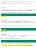 MATH 225N WEEK 6 QUIZ STATISTICS – QUESTION AND ANSWERS