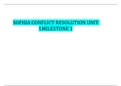 SOPHIA CONFLICT RESOLUTION UNIT 1MILESTONE 1| VERIFIED SOLUTION 