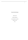 Prior to beginning work on this assignment, read Chapter 1 of the textbook. This chapter will introduce you to the basic form and subject matter of ethical reasoning and assist you as you select an ethical question, examine the context, issues, and argume