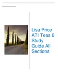 Lisa Price ATI Teas 6 Study Guide All Sections latest solution