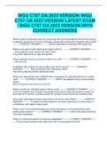 WGU C787 OA 2023 VERSION/ WGU C787 OA 2023 VERSION LATEST EXAM / WGU C787 OA 2023 VERSION WITH CORRECT ANSWERS