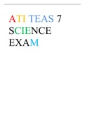 ATI TEAS 7 SCIENCE EXAM