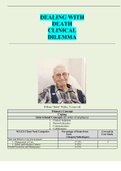 DEALING WITH DEATH CLINICAL DILEMMA CASE STUDY WILLIAM 'BUTCH' WELKA 72 YEARS OLD