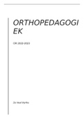 Samenvatting orthopedagogiek