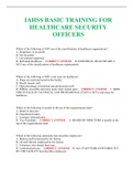 IAHSS BASIC TRAINING FOR HEALTHCARE SECURITY OFFICERS   Which of the following is NOT one of the classifications of healthcare organizations? A. Proprietary or for-profit B. Not for-profit C. Government-supported D. Individual healthcare -   CORRECT ANSWE