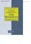 Concise Introduction to Pure Mathematics 4th Edition Liebeck Solutions Manual