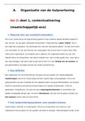 Samenvatting Organisatie van de hulpverlening 15/20  VUB Veerle Soyez  2022-2023