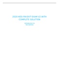 2020 HESI RN EXIT EXAM V2 WITH COMPLETE SOLUTION