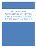 Test Bank for Accounting 26th Edition Carl S. Warren, James M. Reeve, Jonathan Duchac.