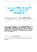 WGU D220 QUESTIONS WITH CORRECT ANSWERS   American Recover and Reinvestment Act (ARRA) -   CORRECT ANSWER     Authorized INCENTIVE PAYMENTS to specific types of hospitals and healthcare professionals for adopting and using interoperable Health Information