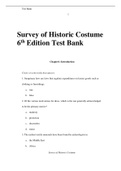 Survey of Historic Costume 6th Edition Test Bank (Complete with Answer Keys)