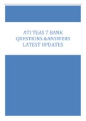 ATI TEAS 7 BANK  QUESTIONS &ANSWERS  LATEST UPDATES